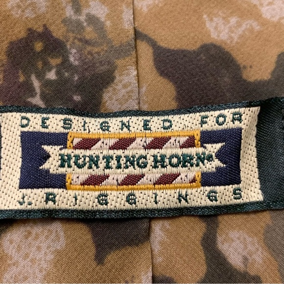 Silk Hunting Horn Floral Tie - Picture 4 of 4